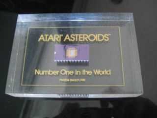 Rare Atari Asteroids 24 Dip Pin Rom Chip Paperweight From 1981 Award Promotional