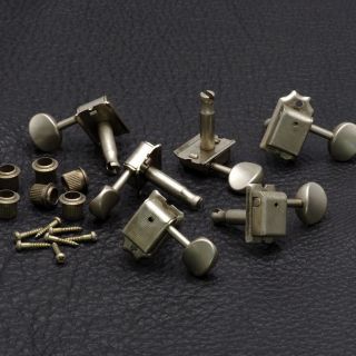 Gotoh Sd91 - 05m Relic 6 In - Line Vintage Style Tuners For Strat Tele - Aged Nickel