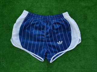 Vintage Adidas Sprinter Shorts Shiny Nylon Running Retro Navy Blue Size M