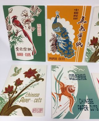 Vintage 9 Packs Of Chinese paper cuts 41 Paper Cuts In Total Gorgeous 2