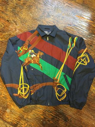 Vintage Ralph Lauren Polo Equestrian Jacket Sz Large 90’s RARE 10