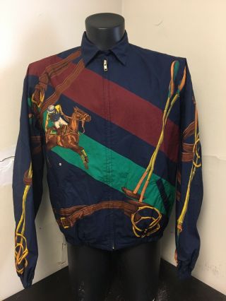 Vintage Ralph Lauren Polo Equestrian Jacket Sz Large 90’s Rare