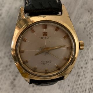 Vintage Tissot T - 12 Automatic Seastar Men ' s Gold Watch 36mm 3