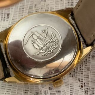 Vintage Tissot T - 12 Automatic Seastar Men ' s Gold Watch 36mm 5