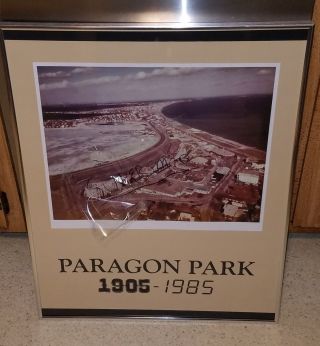 Vintage Paragon Amusement Park Poster Hull Ma 1905 - 1985 Roller Coaster Nantasket