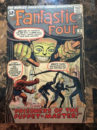 Fantastic Four 8 Silver Age Vintage Marvel Comic