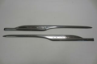 Vintage 1951 Chevy Deluxe Front Fender Stainless Trim Molding Spears Pair