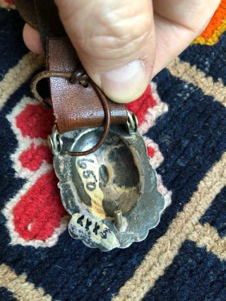 RARE OLD PAWN STAMPED STERLING SILVER NAVAJO NATIVE AMERICAN CONCHO BELT BUCKLE 10