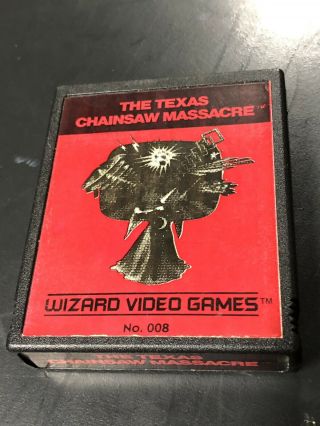 Vintage Atari 2600 Wizard Video Games Texas Chainsaw Massacre Cartridge -