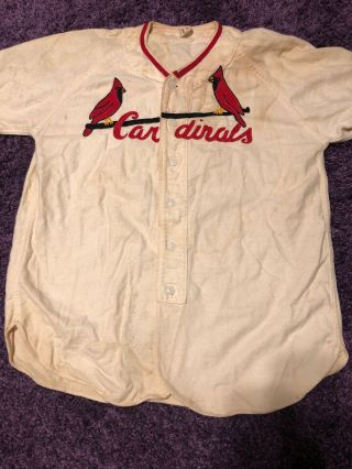 1940s St.  Louis Cardinals Baseball Uniform Jersey Game Worn? Southland 5 Vtg
