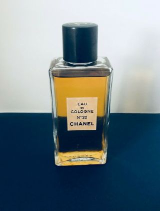 Chanel No.  22 Vintage Eau De Cologne Splash 2 Oz.  Bottle Mostly Full