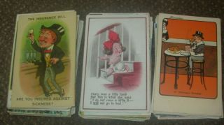 130 X Vintage Comic Postcards Various Publishers And Artists Mcgill Spurgin Etc