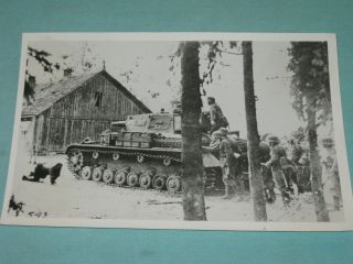 Wwii Confidential 7x10 Photo German Panzer Iv Tank Short 75mm Gun 9