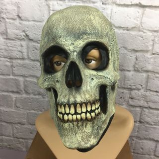 Vtg The Paper Magic Group Halloween Skull Mask Rubber Latex 1997