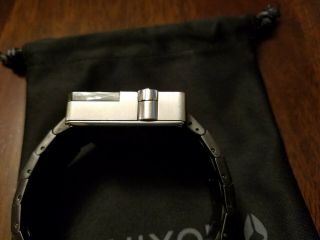 NIXON “THE MURF ” WATCH RARE STAINLESS &BLACKWITH BLUE LIGHT SERVICED BY NIXON 3