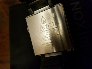 NIXON “THE MURF ” WATCH RARE STAINLESS &BLACKWITH BLUE LIGHT SERVICED BY NIXON 5
