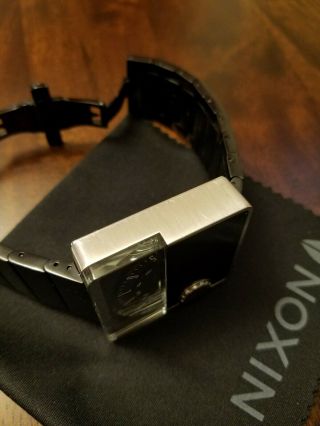 NIXON “THE MURF ” WATCH RARE STAINLESS &BLACKWITH BLUE LIGHT SERVICED BY NIXON 6