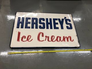 Vintage C.  1950s - 1960s Hershey Ice Cream Sign 46 X 30 "