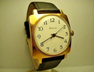 Raketa Mens Watch Analog 1960s Vintage Soviet Russian Mechanical 19j