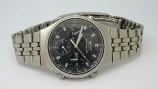 Rare Vintage Mens Seiko 7a38 - 7270 Quartz Chronograph Watch C1980 