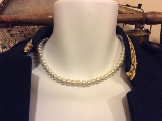 Vintage 17” (43.  5cm) Real Pearl Necklace - Cultured Fresh Water - Same Size Pearls - Vgc