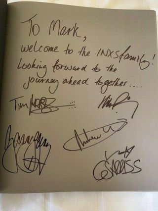 Rare Inxs Autographed Art Of The Ancestors Book 2004 Made Out To Mark