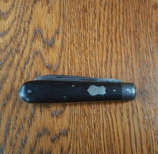 Vintage Wallkill River Walden Ny Pocket Knife Wood Handle Circa 1928 - 1931
