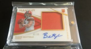 Baker Mayfield Immaculate Auto Patch Rc Sp 93/99 Rare