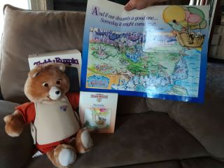 Vintage Worlds Of Wonder Teddy Ruxpin Animated Talking Toy Bear 1985,