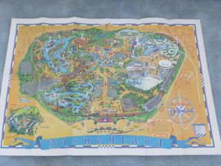 Vintage 1966 Disneyland Map 44 X 30
