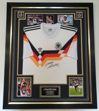 Rare Hand Signed German Legend Lothar Matthaus Framed Jersey With