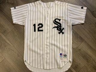 Vtg Mike Huff Chicago White Sox Game Worn Jersey 44 L Mlb Photo Matched Russell