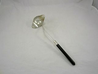Vintage Silver Plate Dual Sided Ice Strainer Punch Bowl Ladle 13 "