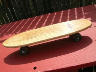 Vintage surfer wooden sidewalk skateboard surfboard old 1960s Hobie ? 2