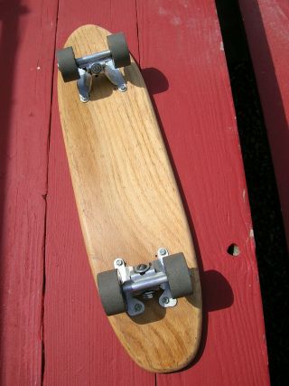 Vintage surfer wooden sidewalk skateboard surfboard old 1960s Hobie ? 4