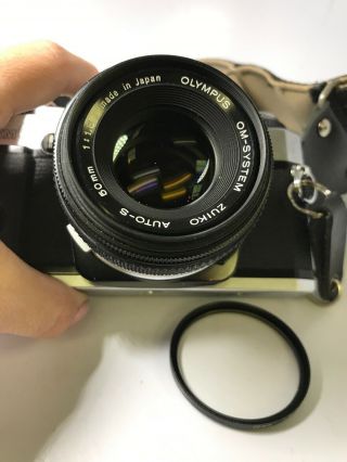 Vintage Om G Olympus Film Camera Zuiko Auto - S 50mm 1:1,  8 Lens 4