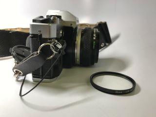 Vintage Om G Olympus Film Camera Zuiko Auto - S 50mm 1:1,  8 Lens 5