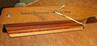 Vintage Signed Ben Lee’s Champion Gobble Box Turkey Game Call Old Hunting Rare