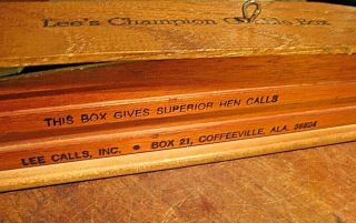 Vintage Signed Ben Lee’s Champion Gobble Box Turkey Game Call Old Hunting Rare 3