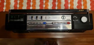 Vintage Rare Aiwa CS - W700H,  G,  F 4 Band Radio,  Cassette Tape Player Boombox 4