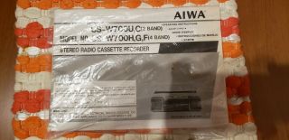 Vintage Rare Aiwa CS - W700H,  G,  F 4 Band Radio,  Cassette Tape Player Boombox 7