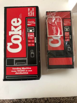 Nib Vintage 1989 Coca Cola Am/fm Radio Looks Like Vending Machine All
