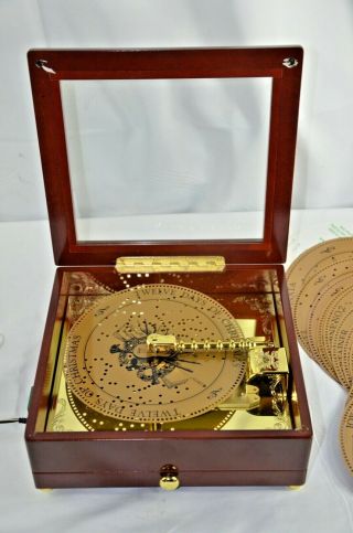 VTG GOLD LABEL MR CHRISTMAS GRAND BELL SYMPHONIUM LG MUSIC BOX DISC PLAYER 3