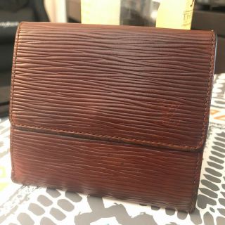 Vintage Louis Vuitton Bifold Wallet,  Brown Epi Leather