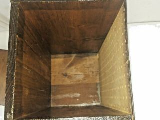 Vintage Country Kitchen Rustic Wood Trash Bin Can 7