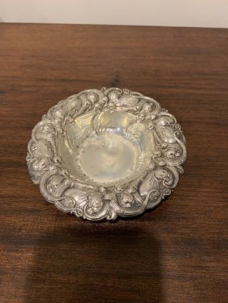 Antique Whiting Lily Of The Valley Sterling Silver Bon Bon Dish 6194 69.  2 Grams