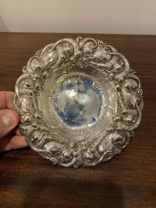 Antique Whiting LILY OF THE VALLEY Sterling Silver Bon Bon Dish 6194 69.  2 Grams 2