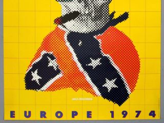 LYNYRD SKYNYRD - mega rare vintage 1974 European concert tour poster 3
