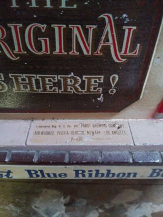 Pabst Blue Ribbon beer sign barbershop quartet guys 1959 vintage metal statue 3