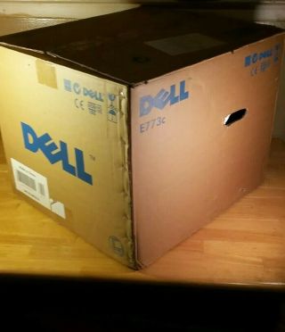 Dell E773c 17 " Black Crt Tube Monitor Vintage Video Games With Base